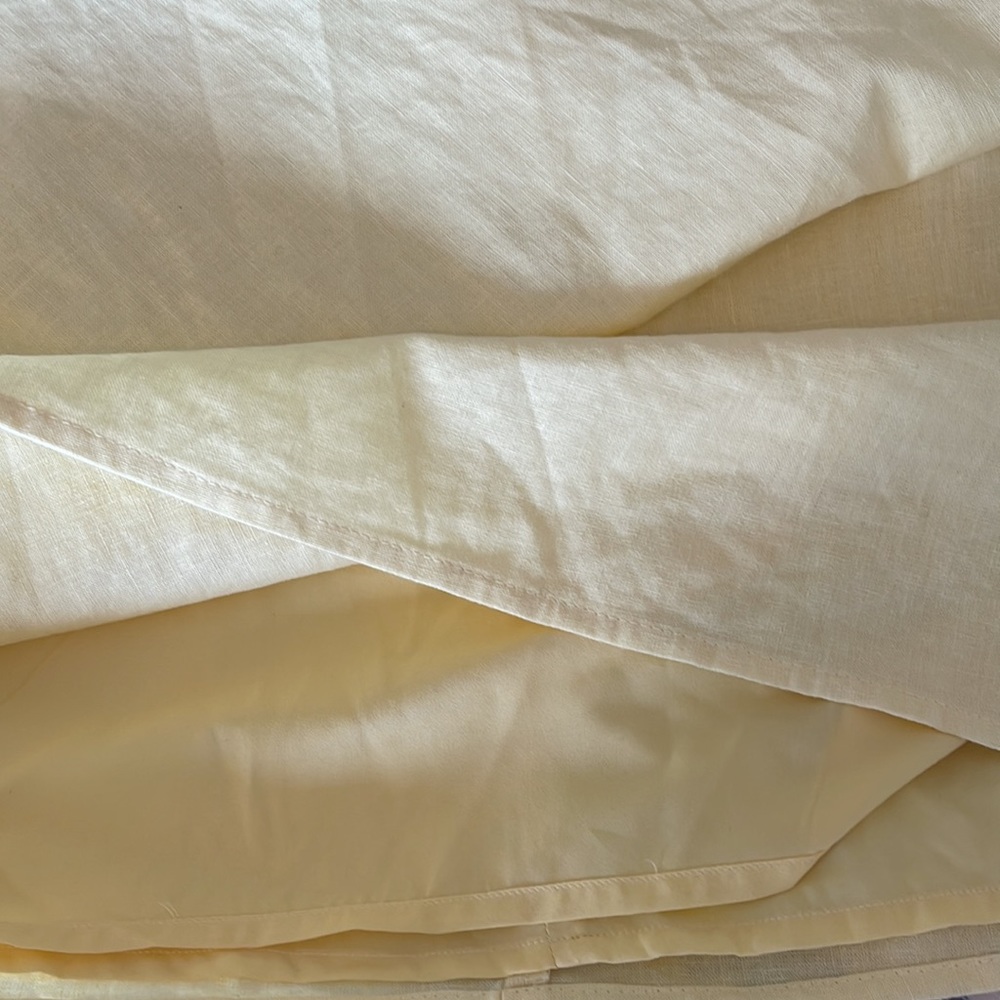 NA-KD Linen Yellow Mini Dress | Size 36 (US - Small) - Picture 15 of 16
